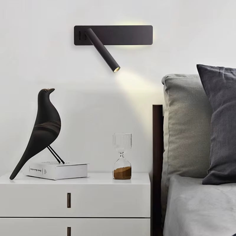 LED Wall Reading Lamp for Bedroom Hotel Minimalist Night Book Lamp Rotation Bedside Wall Sconce 3W Spot Home Lighting Fixture