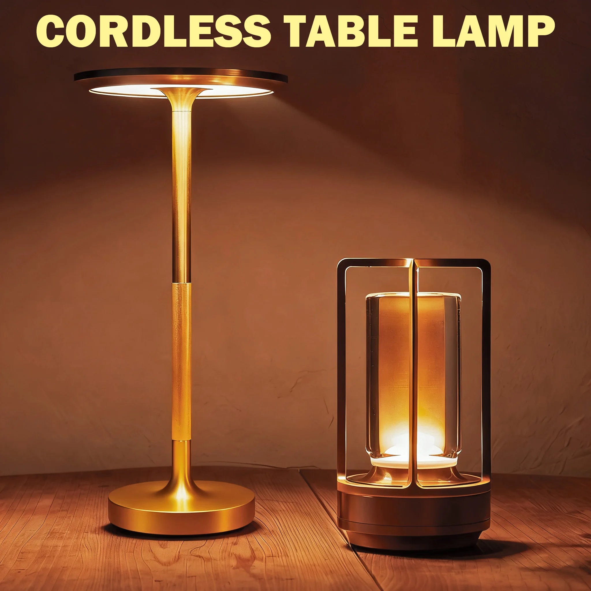 Classic Lamp Design LED Table Lamp USB C Rechargeable Night Light Dimming Desk Lamp Portable Reading Camping Light Bedside Lamps