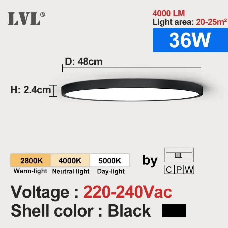 LED Ceiling Light Wood Grain & White 3 in 1 Lighting Colors Home Lighting Kitchen Bedroom Bathroom round Flush Ceiling Lamp