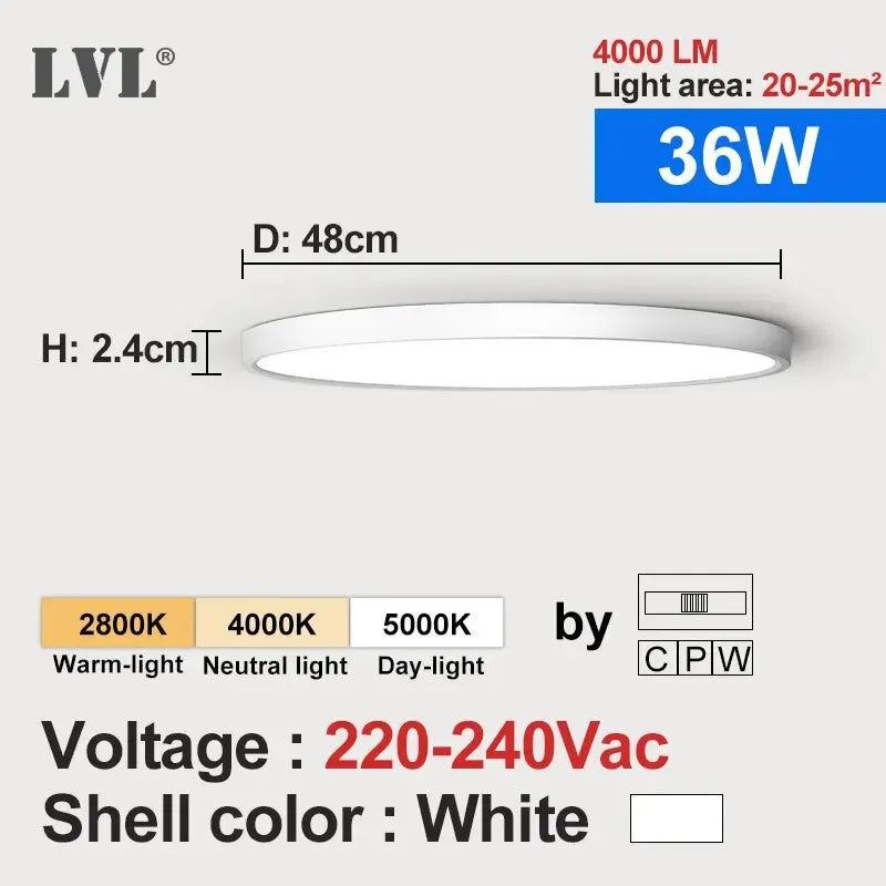 LED Ceiling Light Wood Grain & White 3 in 1 Lighting Colors Home Lighting Kitchen Bedroom Bathroom round Flush Ceiling Lamp