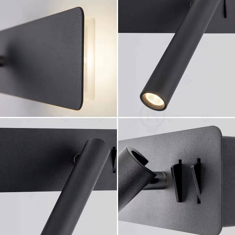 LED Wall Reading Lamp for Bedroom Hotel Minimalist Night Book Lamp Rotation Bedside Wall Sconce 3W Spot Home Lighting Fixture