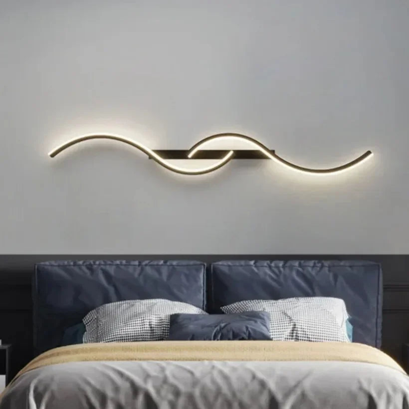 Modern LED Wall Lamp Bedrooms Living Room Indoor Lighting Tv Sofas Bedside Backgrounds Decor Lights Strip Minimalist Wall Light