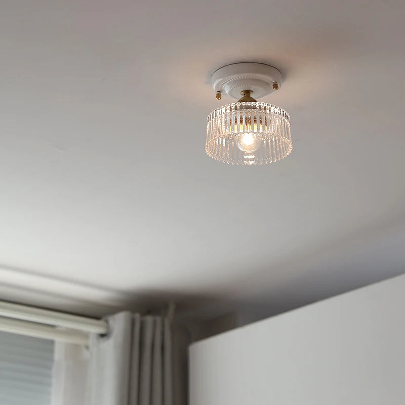 Ceramic Canopy LED Ceiling Lamp Home Lighting Kitchen Restaurant Living Room Light Fixtures Glass Copper Luminaria De Teto