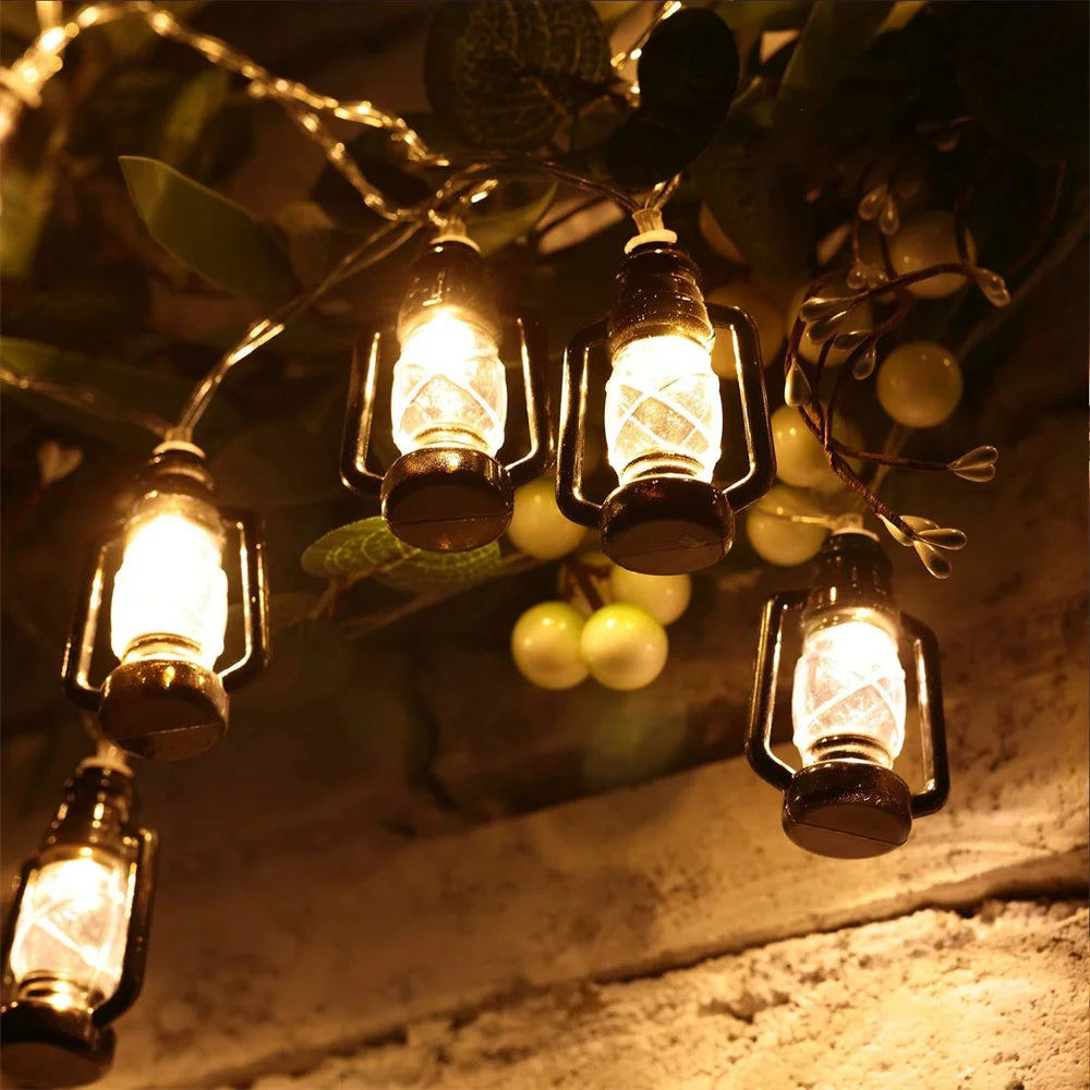 Lantern String Lights 80 LED Lights Vintage Christmas Halloween Decorative String Lights Patio Garden Home 484