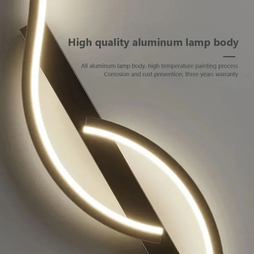 Modern LED Wall Lamp Bedrooms Living Room Indoor Lighting Tv Sofas Bedside Backgrounds Decor Lights Strip Minimalist Wall Light