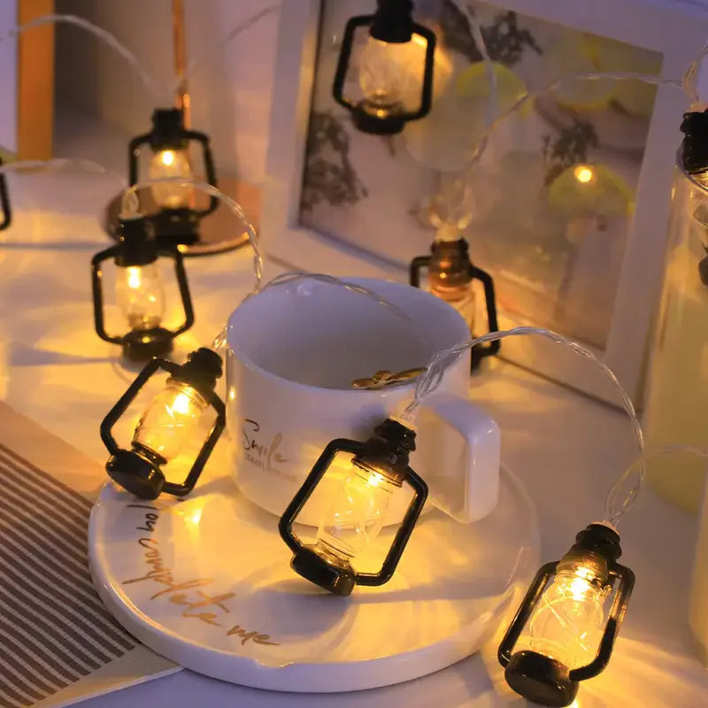 Lantern String Lights 80 LED Lights Vintage Christmas Halloween Decorative String Lights Patio Garden Home 484
