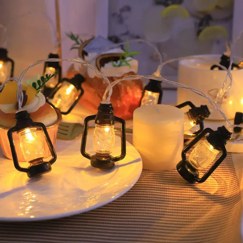 Lantern String Lights 80 LED Lights Vintage Christmas Halloween Decorative String Lights Patio Garden Home 484
