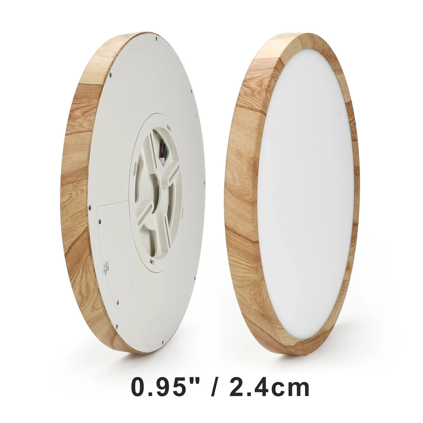 LED Ceiling Light Wood Grain & White 3 in 1 Lighting Colors Home Lighting Kitchen Bedroom Bathroom round Flush Ceiling Lamp