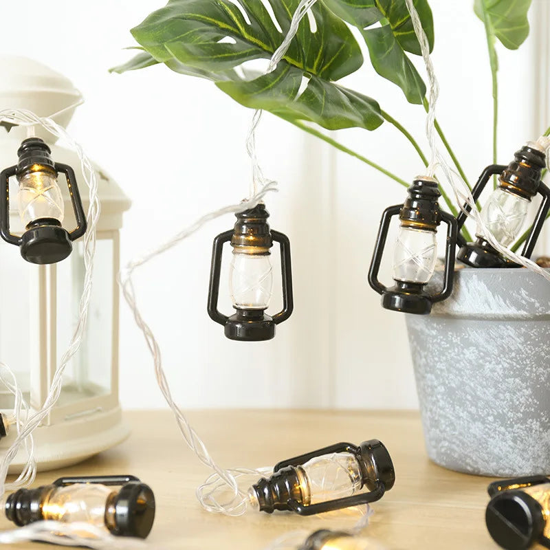 Lantern String Lights 80 LED Lights Vintage Christmas Halloween Decorative String Lights Patio Garden Home 484