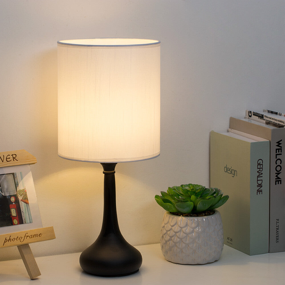 Set of 2 Modern Table Lamp Bedside Nightstand Lamp for Bedroom Living Room Dorm