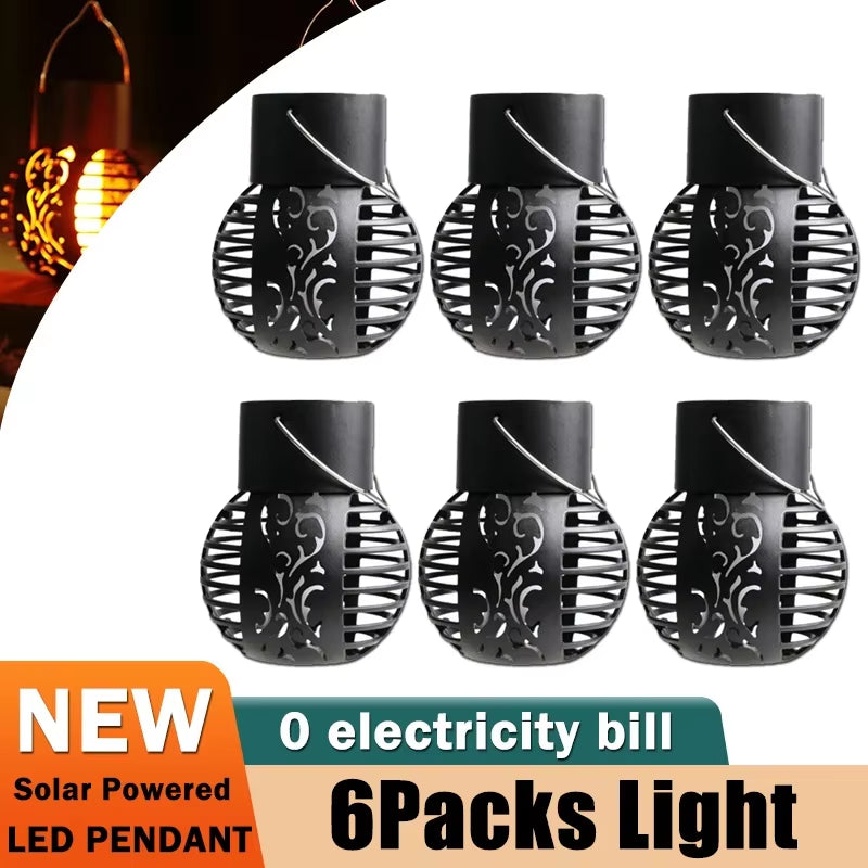 Outdoor Solar Lights Retro Lantern Lantern Lights Hanging Flame Lamp Landscape Lighting Floor Lights Spotlight Home Garden Decor
