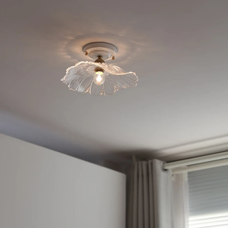 Ceramic Canopy LED Ceiling Lamp Home Lighting Kitchen Restaurant Living Room Light Fixtures Glass Copper Luminaria De Teto