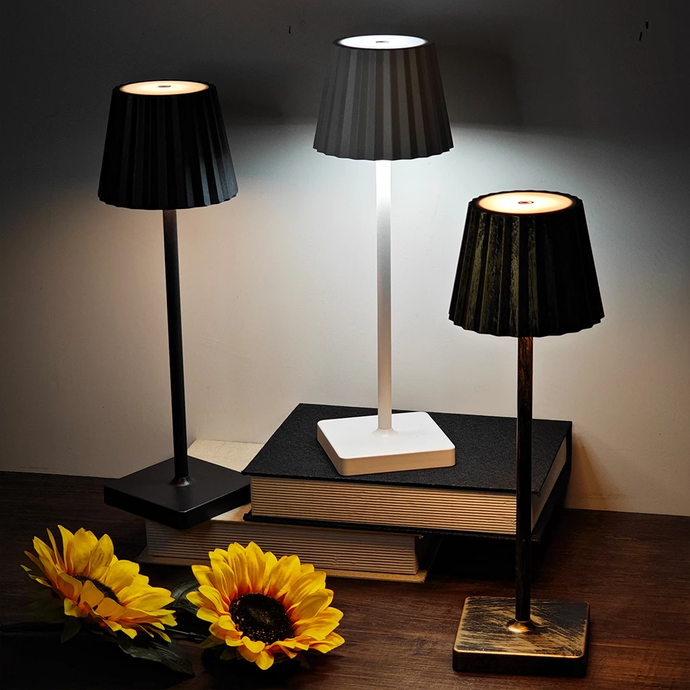 Cordless LED Touch Desk Lamp – USB Rechargeable Ambient Table Light