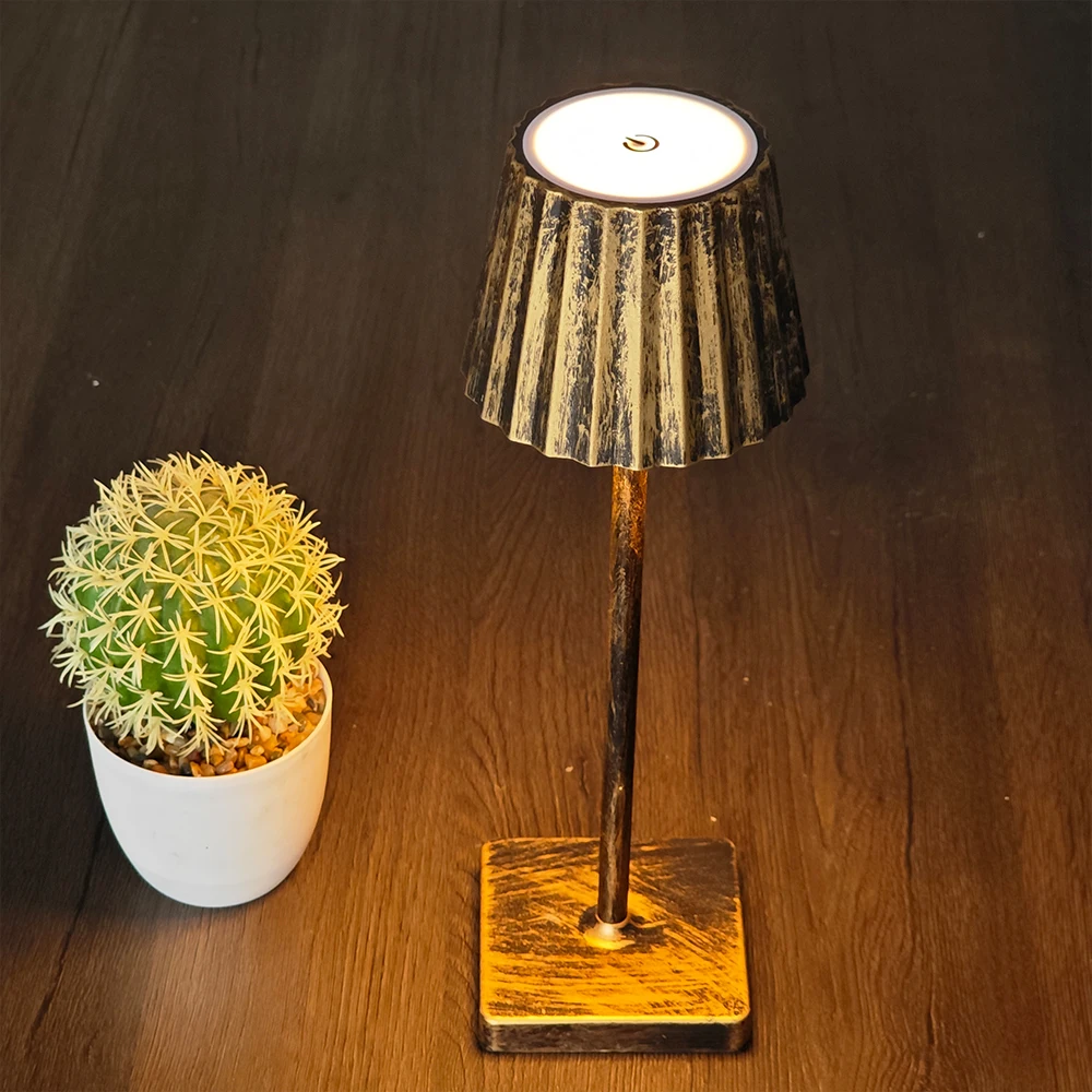 Cordless LED Touch Desk Lamp – USB Rechargeable Ambient Table Light