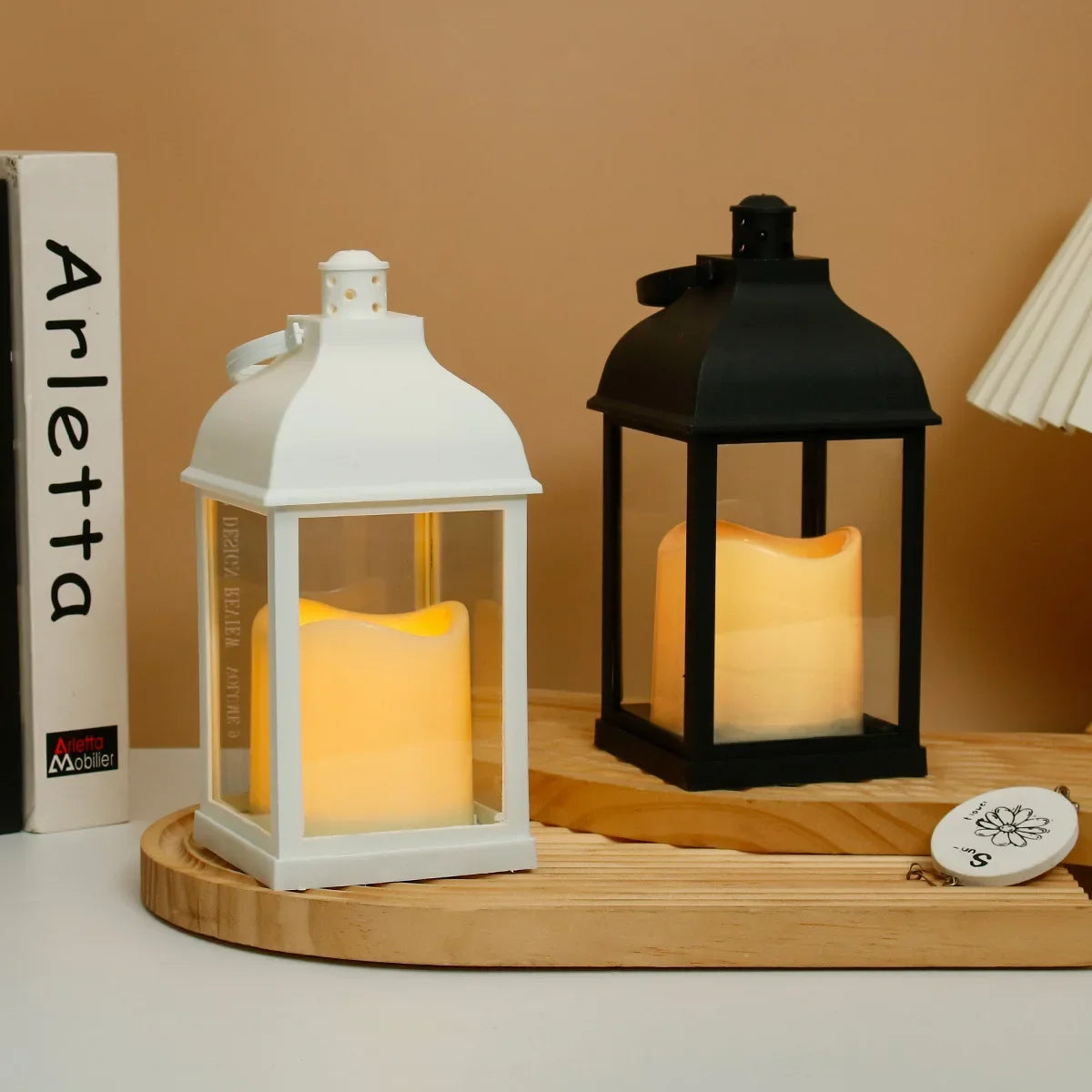 Portable LED Candle Lamps Night Camping Tent Lanterns Outdoor Garden Desk Holiday Atmosphere Retro Night Light Decorative Lamps