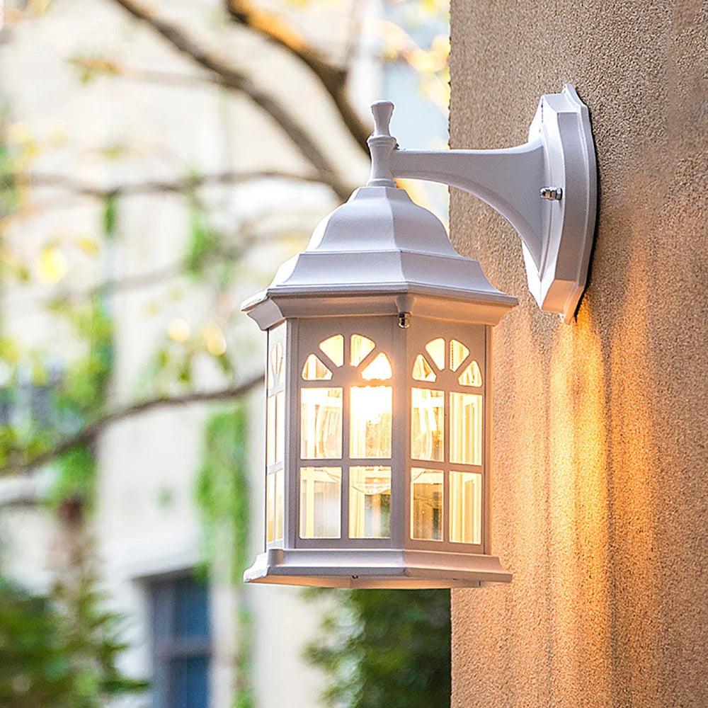 European Style Retro LED Wall Light Waterproof Garden Outdoor Sconce Lamp Vintage Porch Lamp E27 Lighting