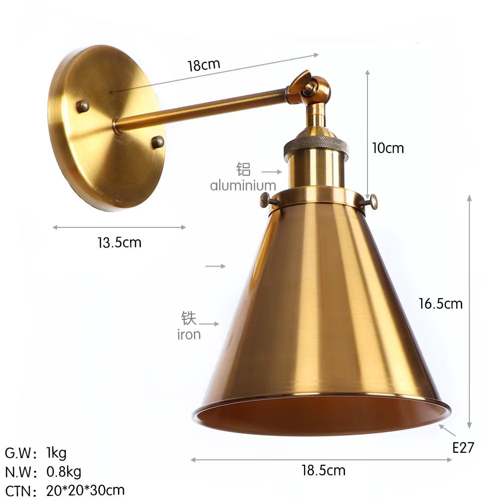 Industrial Vintage Wall Lamp Led Home Lighting American Country Loft Style Edison Wall Sconce Arandela Lampara Pared