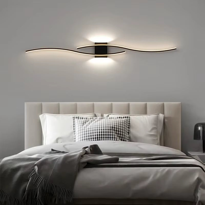 LED Hyperbolic Wall Lamp, Modern Living Room, Dining Room, Bedroom, Bedside, Aisle, Background Wall Lamp, Home Lighting Fixture