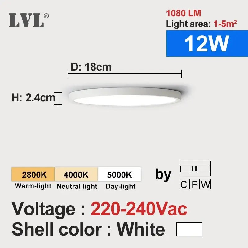 LED Ceiling Light Wood Grain & White 3 in 1 Lighting Colors Home Lighting Kitchen Bedroom Bathroom round Flush Ceiling Lamp