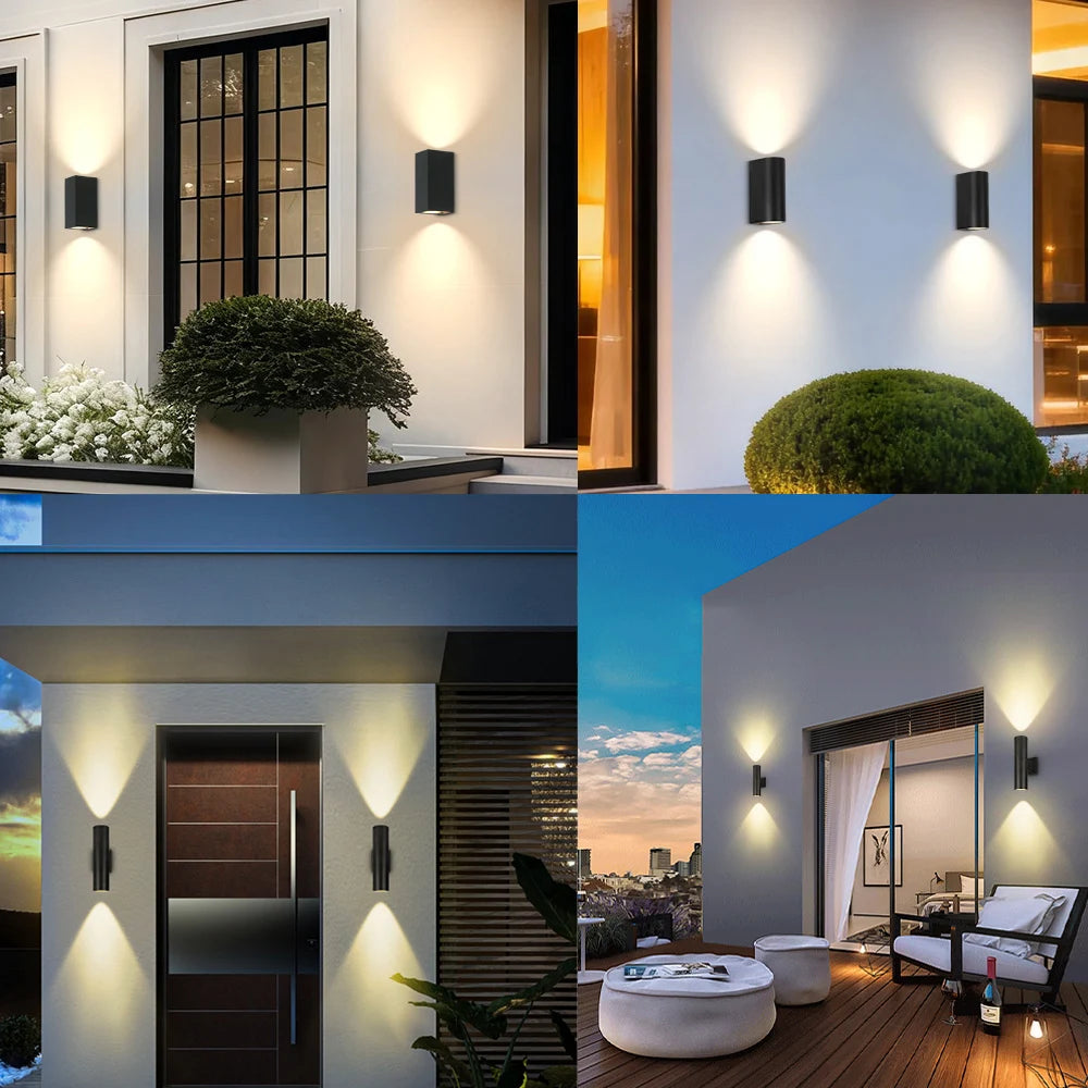 Wall Lamp E27 Bulb Modern Room Wall Decor Lights Garden Lights Outdoor Balcony Led Lights Street Lights Double Head Indoor Lamp