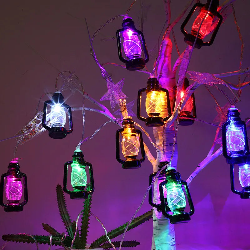 Lantern String Lights 80 LED Lights Vintage Christmas Halloween Decorative String Lights Patio Garden Home 484